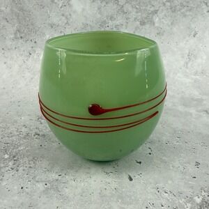 Michael Sosin Pinzette Glassworks Wabi Sabi Bowl Pistachio Art Glass